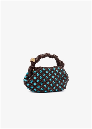 Bou mini braided bag Chicory Coffee C2100023 Ganni 